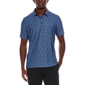 Ben Sherman Mens Bamboo Geo Tech Jersey Sports Fit Polo Shirt, Navy